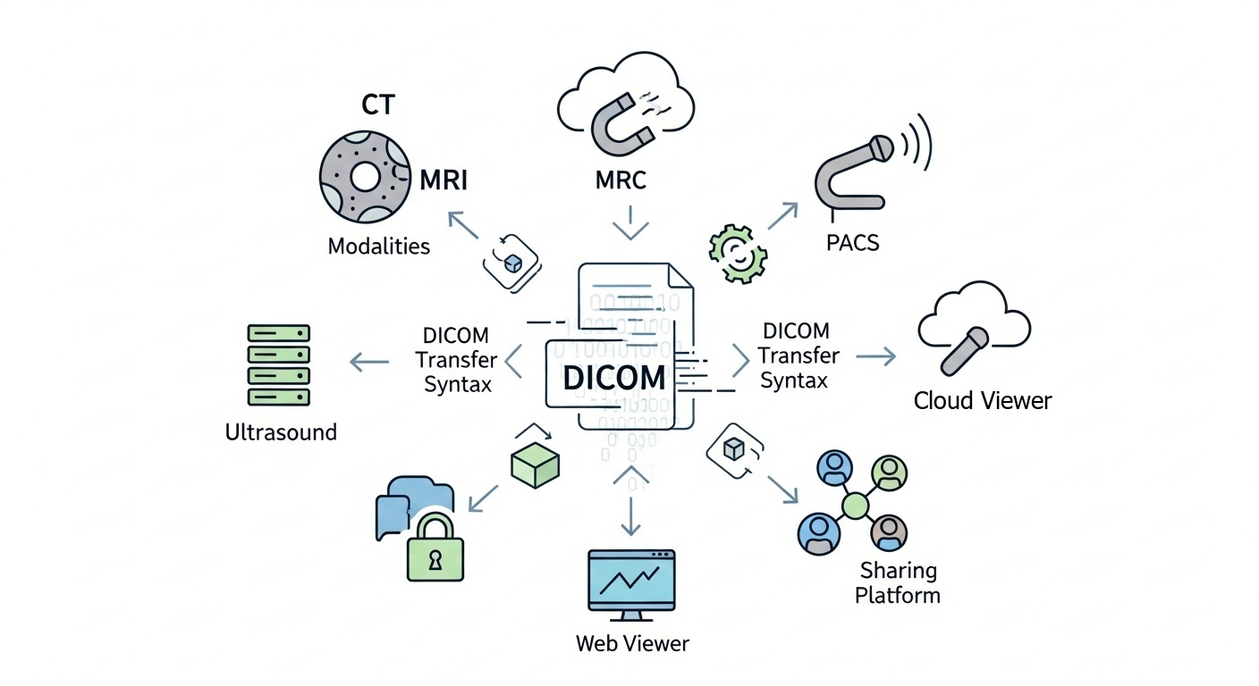 DICOM Transfer Syntax: Vad det betyder för bildvisning, lagring och delning
